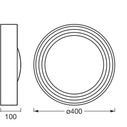 Osram - LED ściemnialna oprawa sufitowa ORBIS CONCRETE LED/18W/230V śr. 40 cm szara/beton