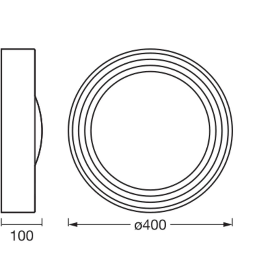 Osram - LED ściemnialna oprawa sufitowa ORBIS CONCRETE LED/18W/230V śr. 40 cm szara/beton