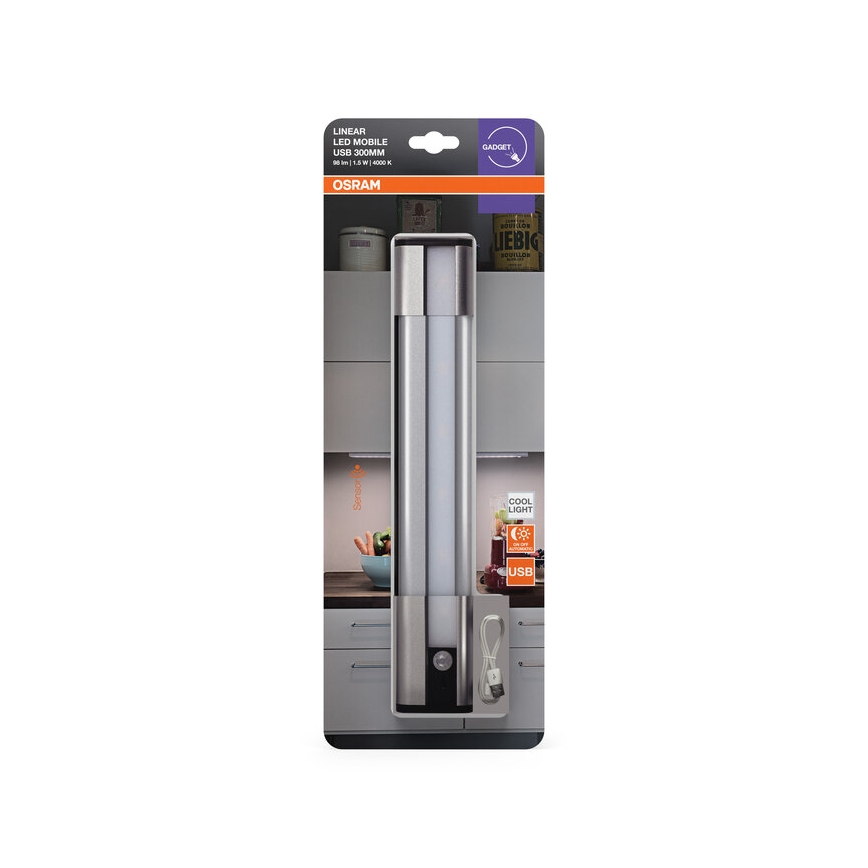 Osram - Oświetlenie podszafkowe LED z czujnikiem MOBILE LED/1,5W/3,7V 1800 mAh
