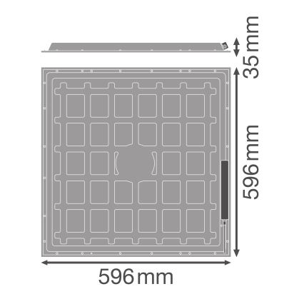 Osram - Wpuszczany panel sufitowy LED ESSENTIAL LED/36W/230V 6500K 59,6x59,6 cm biały