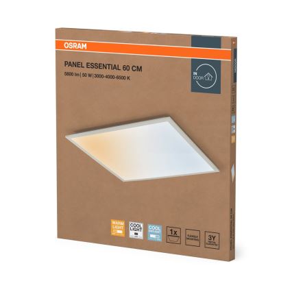 Osram - Panel LED wpuszczany PANEL ESSENTIAL LED/50W/230V 3000/4000/6500K 60x60 cm biały