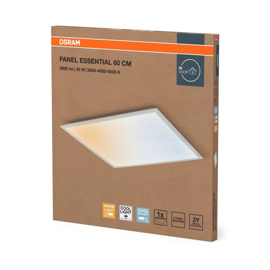 Osram - Panel LED wpuszczany PANEL ESSENTIAL LED/50W/230V 3000/4000/6500K 60x60 cm biały
