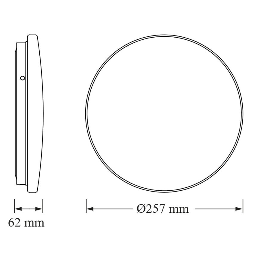 Osram - LED plafon łazienkowy ze czujnikiem zmierzchu CEILING ROUND LED/12W/230V 3000K śr. 26 cm IP44 biały