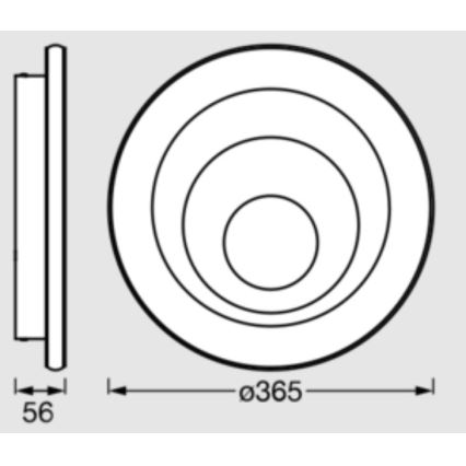 Osram - Plafon LED ORBIS SPIRAL LED/38 W/230 V, śr. 36,5 cm, biały