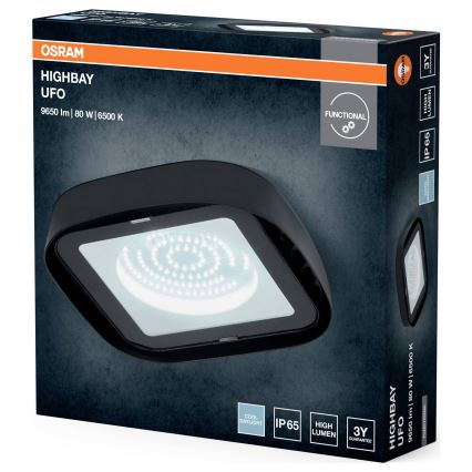 Osram - Przemysłowa oprawa sufitowa HIGHBAY LED/80W/230V 6500K 23x23 cm IP65