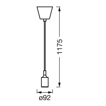 Osram - Przewód zasilający PENDULUM BELL 1xE27/15W/230V czarny