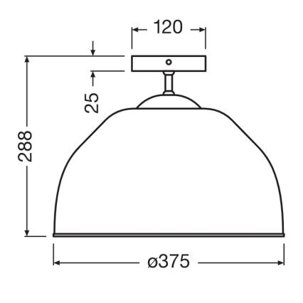 Osram - Przysufitowy żyrandol CAMEL BELL 1xE27/9W/230V śr. 37,5 cm