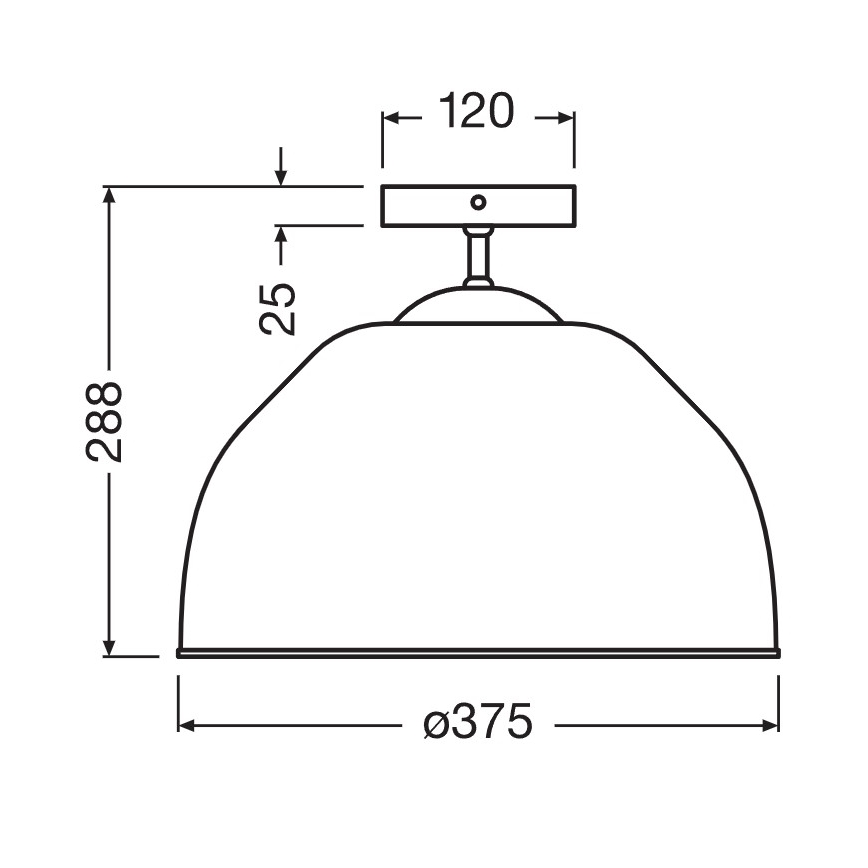 Osram - Przysufitowy żyrandol CAMEL BELL 1xE27/9W/230V śr. 37,5 cm