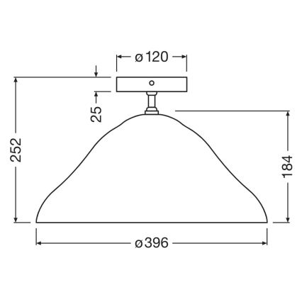 Osram - Przysufitowy żyrandol LOTUS LEAF 1xE27/9W/230V Ø 39,6 cm
