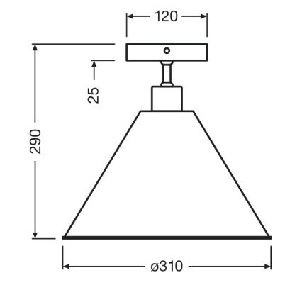 Osram - Przysufitowy żyrandol PULP 1xE27/9W/230V Ø 31 cm