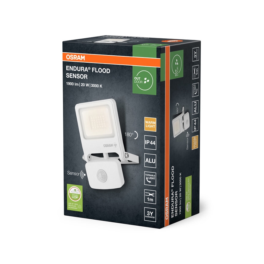 Osram - Reflektor LED z czujnikiem ENDURA LED/20W/230V 3000K IP44