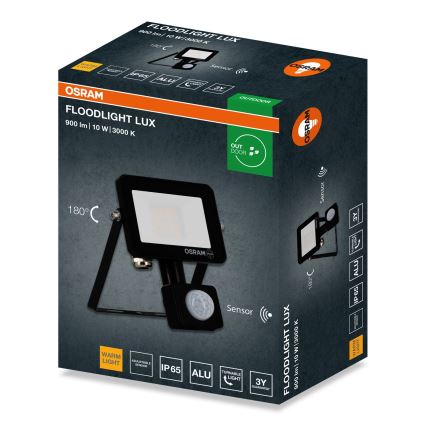 Osram - Reflektor LED z czujnikiem FLOODLIGHT LED/10W/230V 3000K IP65