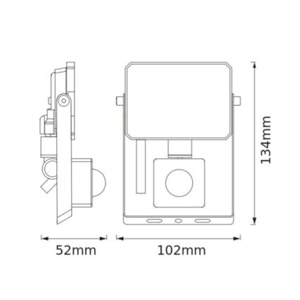 Osram - Reflektor LED z czujnikiem FLOODLIGHT LED/10W/230V 3000K IP65