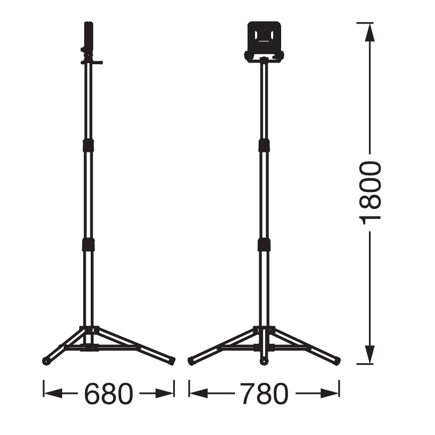 Osram - Reflektor LED z statywem TRIPOD LED/50W/230V 4000K IP65 pomarańczowy
