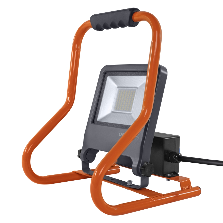 Osram - Reflektor LED z uchwytem i gniazdami R-STAND LED/50W/230V 4000K IP44 pomarańczowy/antracytowy