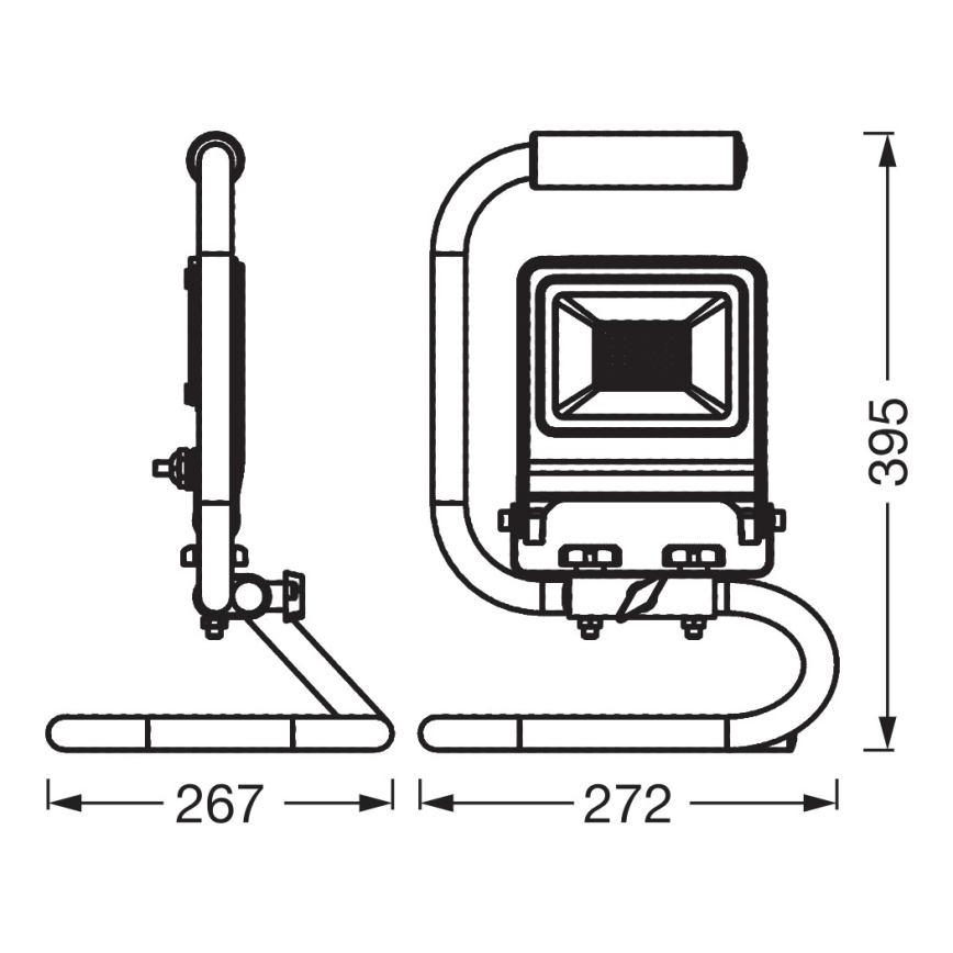 Osram - Reflektor LED z uchwytem S-STAND 50W/230V 4000K IP65 antracyt