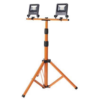Osram - LED Reflektor z uchwytem TRIPOD 2xLED/20W/230V 4000K IP65 pomarańczowy/antracyt
