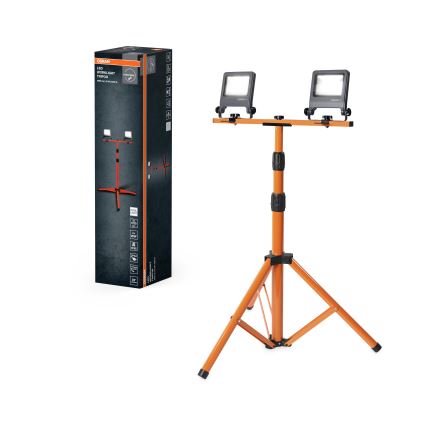Osram - LED Reflektor z uchwytem TRIPOD 2xLED/20W/230V 4000K IP65 pomarańczowy/antracyt