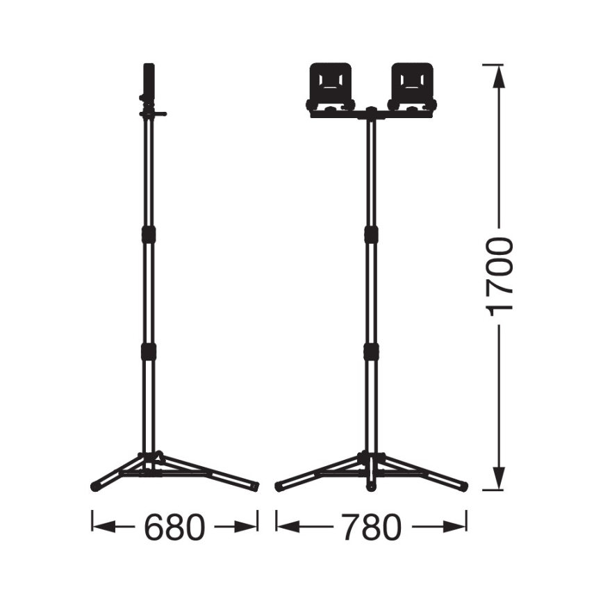 Osram - LED Reflektor z uchwytem TRIPOD 2xLED/20W/230V 4000K IP65 pomarańczowy/antracyt