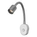Osram - Regulowana lampa ścienna PLUG TUBE FLEX 1xGU10/5W/230V matowy chrom/biały