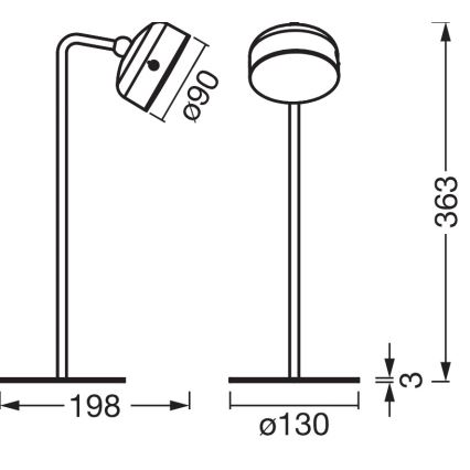 Osram - ściemnialna, ładowalna lampka biurkowa LED 3 w 1 DECOR HELPER LED/1,8W/5V czarna
