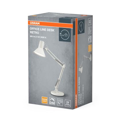 Osram - ściemnialna lampa biurkowa OFFICE LINE LED/9W/230V 3000K biała