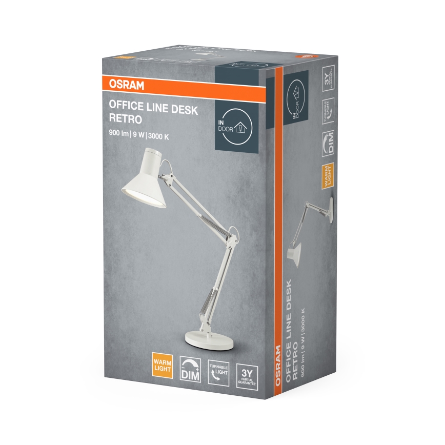 Osram - ściemnialna lampa biurkowa OFFICE LINE LED/9W/230V 3000K biała