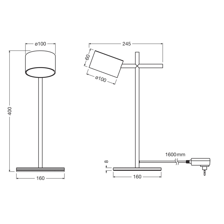 Osram - Dotykowa ściemnialna lampa stołowa LED DECOR KYOTO LED/12W/230V CRI 90 czarna