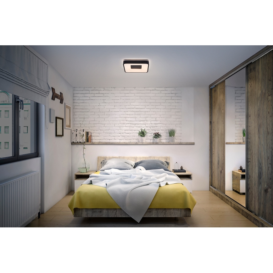 Osram - Ściemnialna lampa sufitowa LED ORBIS PIANA LED/16W/230V 29x29 cm czarna