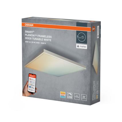 Osram - ściemnialna lampa sufitowa SMART+ FRAMELESS LED/20W/230V 3000-6500K 30x30 cm Wi-Fi