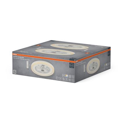 Osram - Ściemnialna oprawa sufitowa LED z wentylatorem SOLANO LED/26W/230V 3000/4000/6500K + pilot zdalnego sterowania