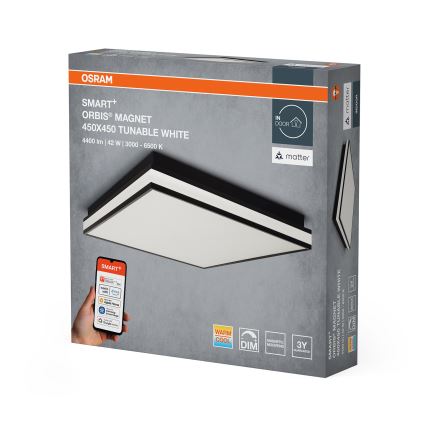 Osram - LED ściemnialna oprawa sufitowa SMART+ MAGNET LED/42W/230V 45x45 cm 3000-6500K Wi-Fi