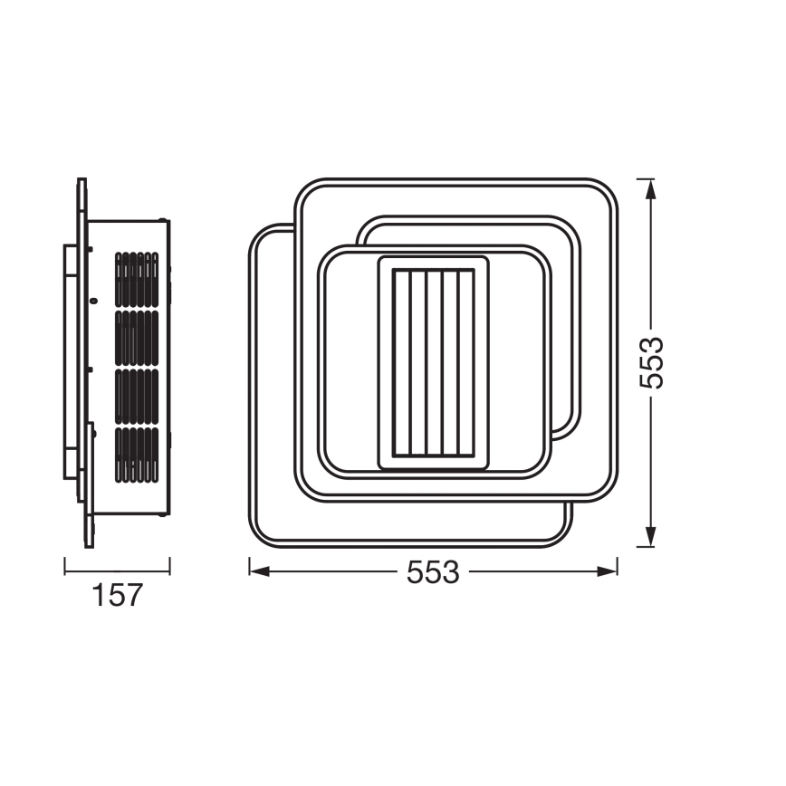 Osram - ściemnialna lampa sufitowa z wentylatorem LED/55W/230V 3000-6500K biała + pilot zdalnego sterowania