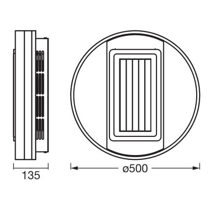 Osram - ściemnialna lampa sufitowa z wentylatorem LED/55W/230V 3000-6500K biała + pilot zdalnego sterowania