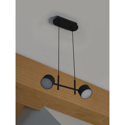 Osram - LED ściemnialna lampa wisząca na przewodzie DECOR KYOTO 2xLED/10W/230V CRI 90 czarna