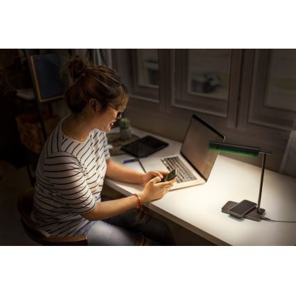 Osram - ściemnialna lampa biurkowa LED OFFICE LINE LED/19W/230V 3000/4000/6500K czarna