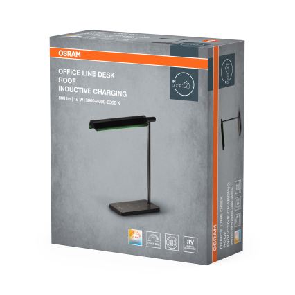 Osram - ściemnialna lampa biurkowa LED OFFICE LINE LED/19W/230V 3000/4000/6500K czarna