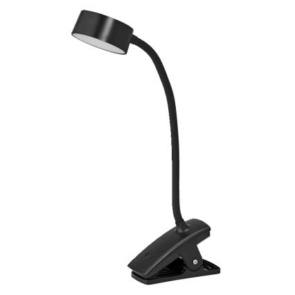 Osram - ściemnialna lampka biurkowa z klipsem OFFICE LINE LED/4,8W/230V 3000/4000/6500K czarna