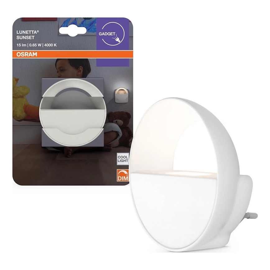 Osram - Ściemnialna lampka nocna LED LUNETTA/0,65W/230V