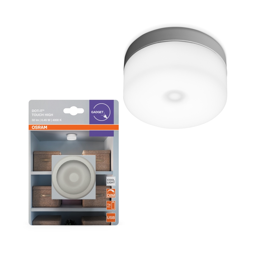 Osram - ściemnialna lampka orientacyjna DOT-IT LED/0,45W/5V 500 mAh biała