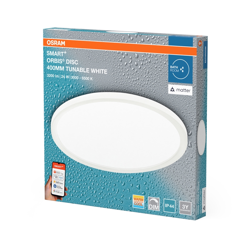 Osram - LED Ściemnialny plafon łazienkowy SMART+ DISC LED/24W/230V 3000-6500K IP44 Wi-Fi