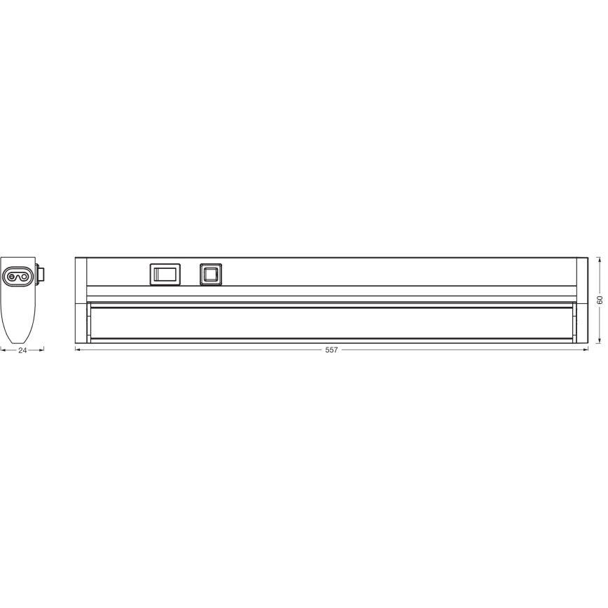 Osram - ściemnialna oprawa LED podszafkowa LINEAR TURN LED/10W/230V 3000/4000/6500K 55 cm biała