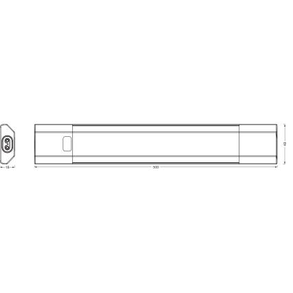 Osram - Ściemialna oprawa LED RGBW podszafkowa LINEAR EDGE LED/8W/230V 50 cm biała + pilot zdalnego sterowania