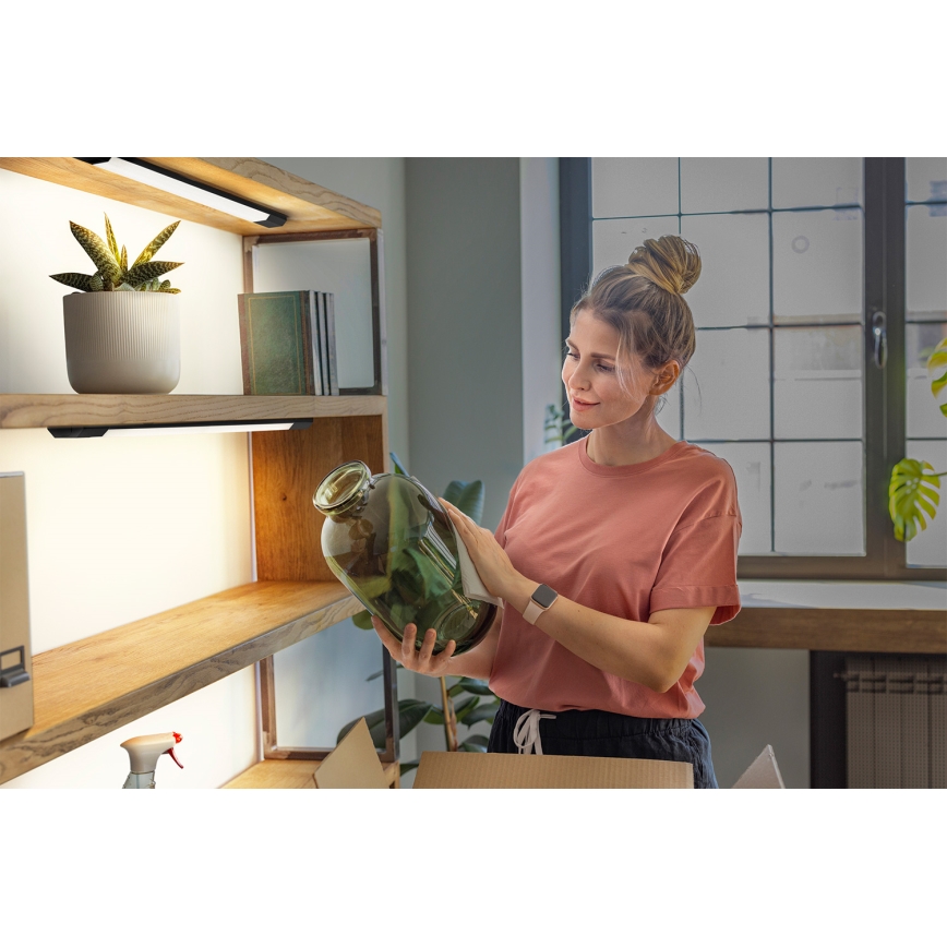 Osram - ściemnialna oprawa LED podszafkowa z czujnikiem ruchu LINEAR EDGE LED/8W/230V 3000/4000/6500K 50 cm czarna