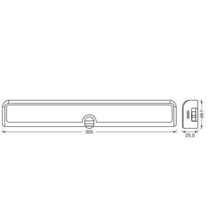 Osram - ściemnialna oprawa podszafkowa LED z czujnikiem ruchu i zmierzchu LINEAR LED/3,8W/5V/3xAA 3000K 30 cm biała