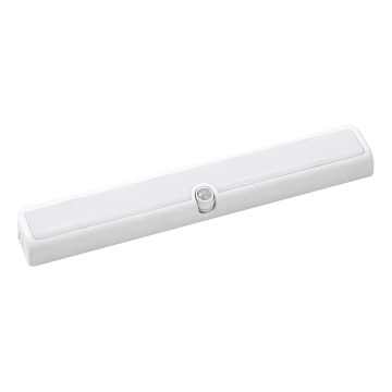 Osram - ściemnialna oprawa podszafkowa LED z czujnikiem ruchu i zmierzchu LINEAR LED/3,8W/5V/3xAA 3000K 30 cm biała