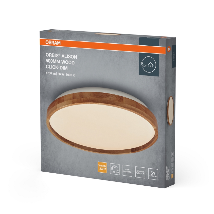 Osram - ściemnialna lampa sufitowa LED ORBIS ALISON LED/36W/230V, śr. 50 cm, beżowa