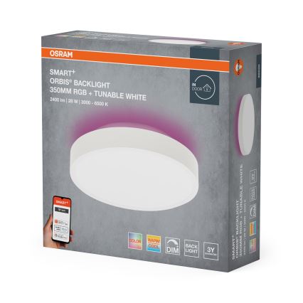 Osram - LED RGBW ściemnialna lampa sufitowa SMART+ ORBIS LED/28W/230V średnica 35 cm 2700-6500K Wi-Fi