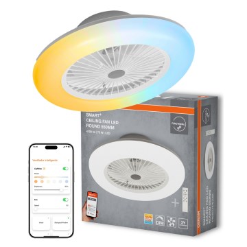 Osram - ściemnialna oprawa sufitowa LED z wentylatorem SMART+ LED/75W/230V 3000-6500K Wi-Fi + zdalne sterowanie