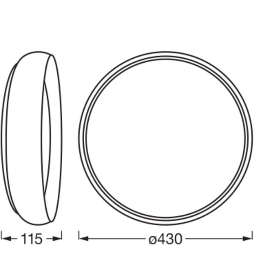 Osram - LED ściemnialna oprawa sufitowa ORBIS LIVIA LED/24W/230V, średnica 43 cm, biały/brązowy